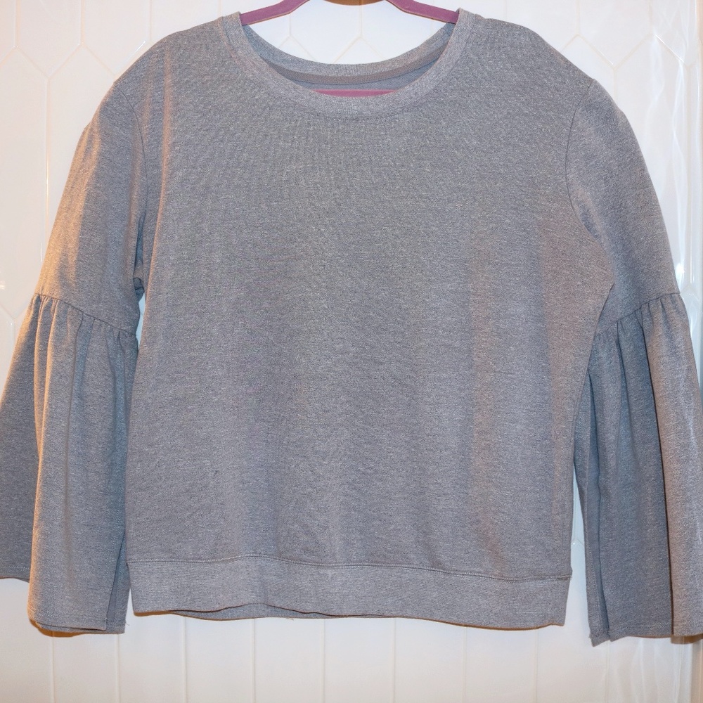 New York & Company grey bell sleeve top